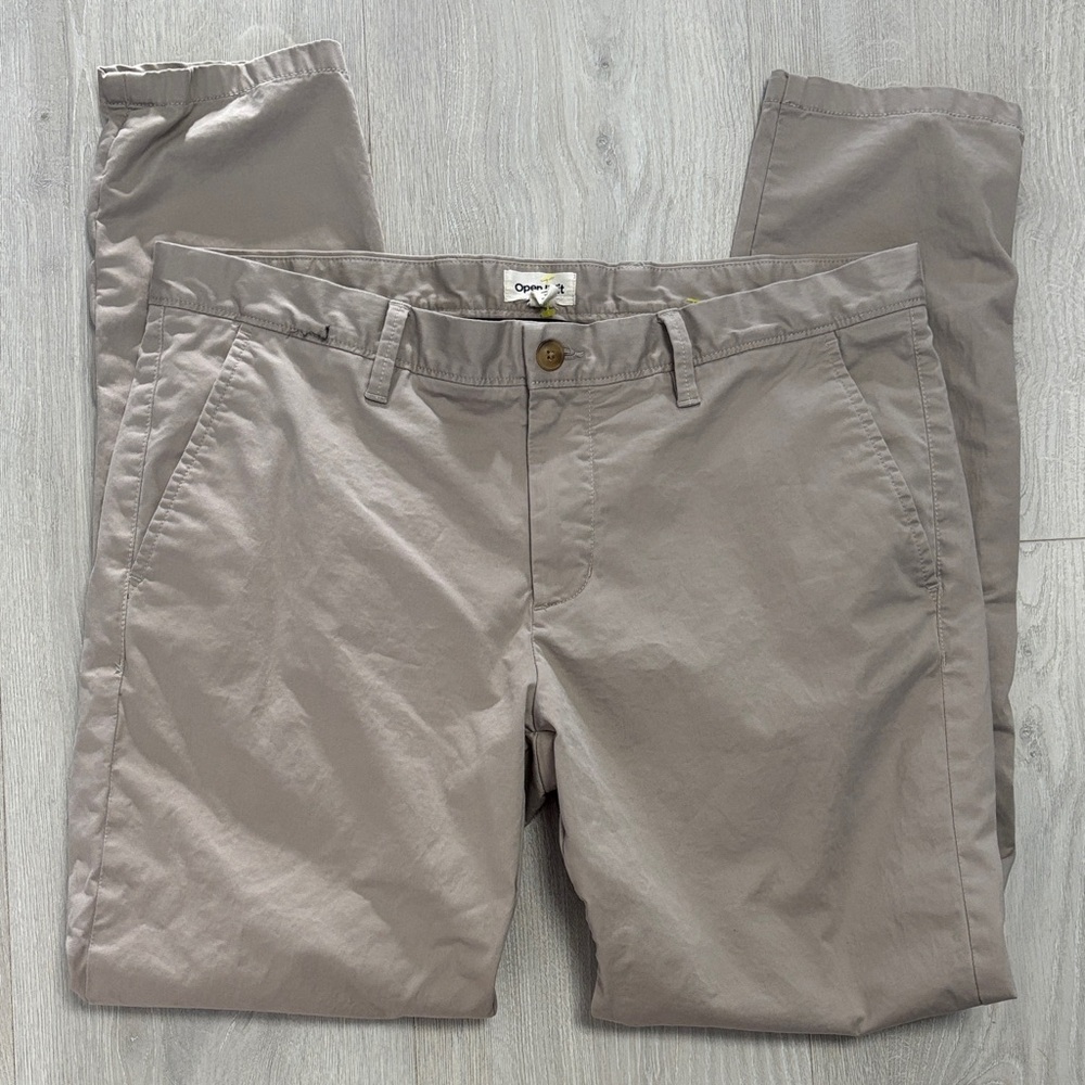 🔥BUNDLESALE Men's 36/33 Open Edit Slim Fit Tan Chino Khaki Pants